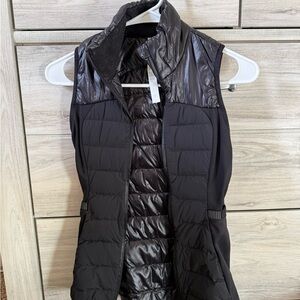 Lululemon Athletica Glossy Black Quilted Vest